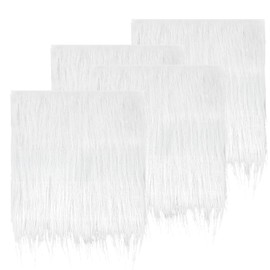4 Pieces Faux Sheepskin Rug Sheepskin Faux Fur Sold by the Metre, for Decorating Your Home or for Keeping Warm in Winter as a Rug, Sofa Cushion and Blankets (25 x 25 cm, White)