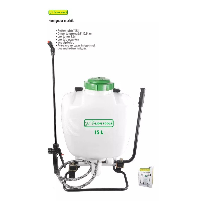 Lion Tools Fumigador Mochila 15 Litros Lion Tools Color Blanco/Verde