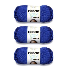 Caron Simply Soft Party Royal Sparkle Yarn - 3 Pack of 85g/3oz - Acrylic - 4 Medium (Worsted) - 164 Yards - Knitting/Crochet