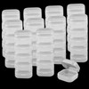 MANCHAP 50 Pack Square Mini Plastic Bead Box, 3.5 x