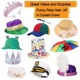 Bulk Large Premium Photo Booth Props Set for Adult Teens, Funny Hats and Large Glasses, Crystal Crown, Inflatable, Card Cutout Props, Photo Booth Prop for All Occasions