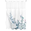 Tititex No Hooks Snap in Liner Blue Eucalyptus Leaves Shower