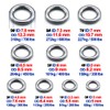 9KM DWLIFE Solid Rings 100pcs High Strength Stainless Steel Rings