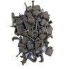 Flat Grey Plastic Cable Clips & Fixing Nail for Twin