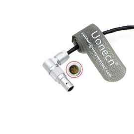 Uonecn Timecode Cable 3.5mm TRS Tentacle Sync Adapter to Twisted 0B 5 Pin Plug for ARRI Alexa Sound Devices.(3.5mm→5 Pin)