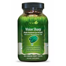 Irwin Naturals Vision Sharp Multi-Nutrient Eye Health Supplement with Pill Case