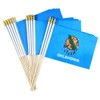 Newperlite Oklahoma Stick Flag Small Mini Hand Held Flags -