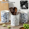 Tcetealc Kitchen Utensil Holder, Large Utensil Organizer for Countertop, Ceramic