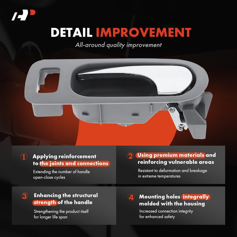A-Premium Rear Left Driver Side Interior Door Handle Compatible with