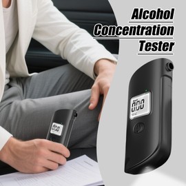Blood Alcohol Breathalyzer - Portable Professional Digital Alcohol Tester | LCD Display Hydrometer High-Accuracy Measuring Device with Light for Home Women Men