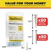 Qualihome Small Mini N.6 Plastic Self Drilling Drywall Anchors with