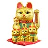 FANCYPUMPKIN 10" Lucky Cat Waving Arm Cat Asian Waving Lucky