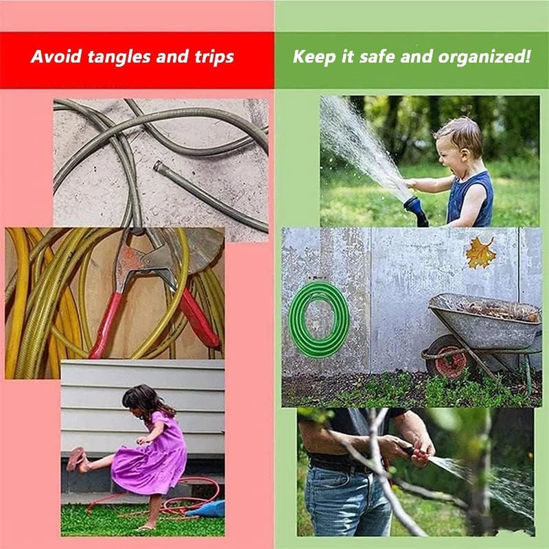 Earssa Stainless Steel Garden Hose Holder, Hook for Garden Hose,