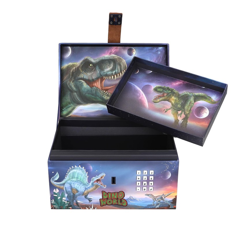 Depesche 13441 Dino World Treasure Chest in Dino Design with