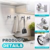 4 Pack Towel Hook SUS 304 Stainless Steel Coat Hooks,Shiny