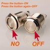 Gebildet 2pcs 16mm Latching Push Button Switch,12V/24V/125V/250V/5A Self-lock Button Switch