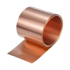 M METERXITY Copper Sheet Roll, 2000 x 100 x 0.1mm/ 6.56ft x 3.9" x 0.004" Metal Foil Sheet Roll, Pure Copper Strip for House Repair/DIY Projects/Electrical/Crafts/Roofing Flashing