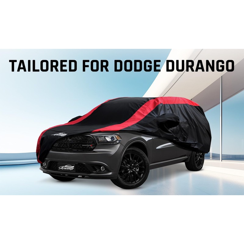 Dodge Durango Car Cover Waterproof All Weather with Red Strip