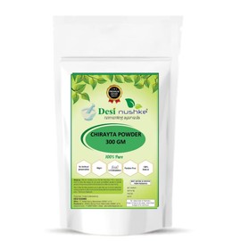 DESI NUSHKE Desi Nushke Chirayta Powder | 300GM | Kalmegh Powder | Swertia Chirata | 10.5 oz | Nilavembu | Chiraita | Chirayata