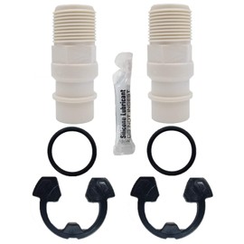 7342704 - Installation Adapters for High Flow Water Softeners - Bundle with Adapters, Clips, O-rings and Silicone