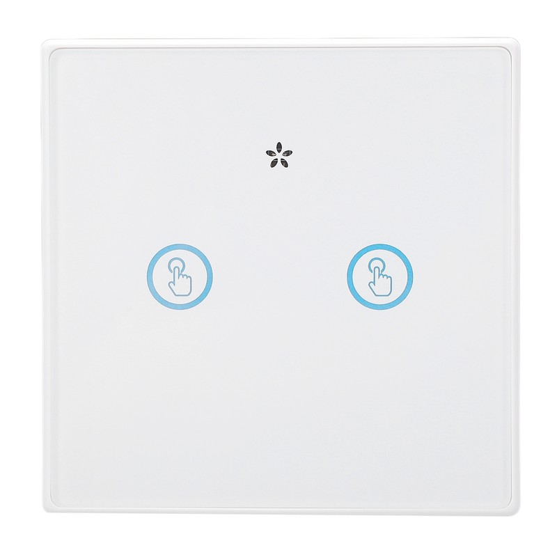 Smart Wall Touch Switch 433MHz Tempered Glass Panel Wiring Free