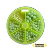 Set: Plastic Beads Assorted Rubber Beads in Dispenser Box Approx.