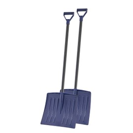 Superio Kids Snow Shovel for Driveway, Plastic Heavy Duty Shovel for Snow Removal with D Grip Metal Handle Small Navy Blue Kids Shovel Sturdy, 35“ Height, Durable Plastic 12" Wide Blade, Snow Fun (3)