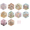 DIY 3D Miniaturized Stickers - Cute Cabin Landscaping Collage, 10-Piece