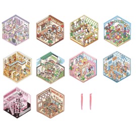 DIY 3D Miniaturized Stickers - Cute Cabin Landscaping Collage, 10-Piece Set for Handcrafted Scene Stickers.