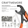 CRAFTMEMORE - Kit de cierre a presión resistente, herramienta ajustable