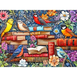 Cross & Glory - The Aviary Bloom Chronicles - 1000 Piece Jigsaw Puzzle for Adults | Stunning Bird and Floral Artwork | Challenging Puzzle for Adults | Eco-Friendly Materials