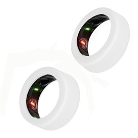 Booge 2 Pcs Silicone Ring Cover Compatible with Oura Ring Protector, Elastic Case for Oura Ring Gen 3 Working Out, (Transparent + Transparent, S for 6/7/8/9/10)
