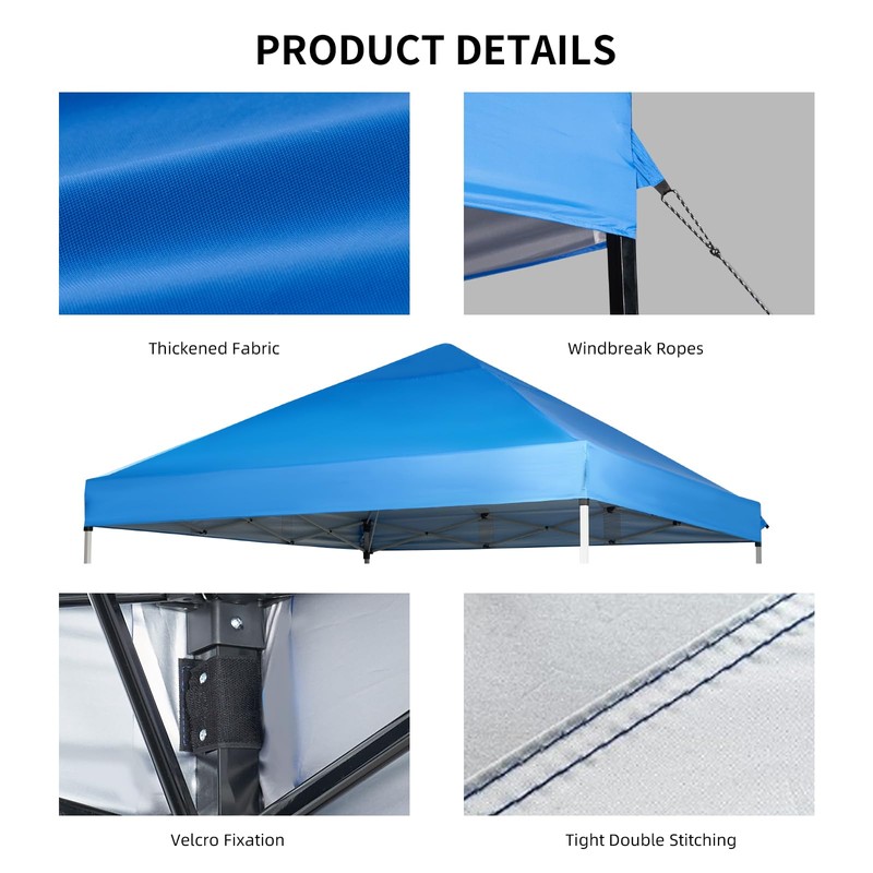 10x10 Canopy Replacement top, Waterproof Canopy Replacement Cover for Straight