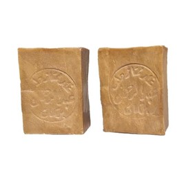 Premium Aleppo Seife Doppelpack (2x180g), 95% Olivenöl 5% Lorbeeröl, traditionelles Rezept, Haarseife, Duschseife, Handseife, Naturseife, Savon d‘Alep, Plastikfrei