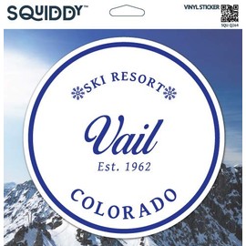 Squiddy Vail Colorado - Vinyl Sticker for Car, Laptop, Notebook (4" Tall)