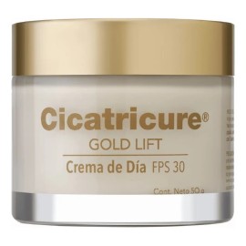 Cicatricure Crema Gold Lift Día – Resultados en 6 Semanas, Crema Antiarrugas, Mejora Elasticidad, Estimula Colágeno, con Calcio, Silicio y FPS 30, Crema Facial y Contorno de Ojos, Tarro de 50 g