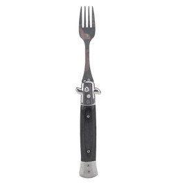 Folding Spring Fork Reusable Stainless Steel Automatic Foldable Spring Fork for Family School
