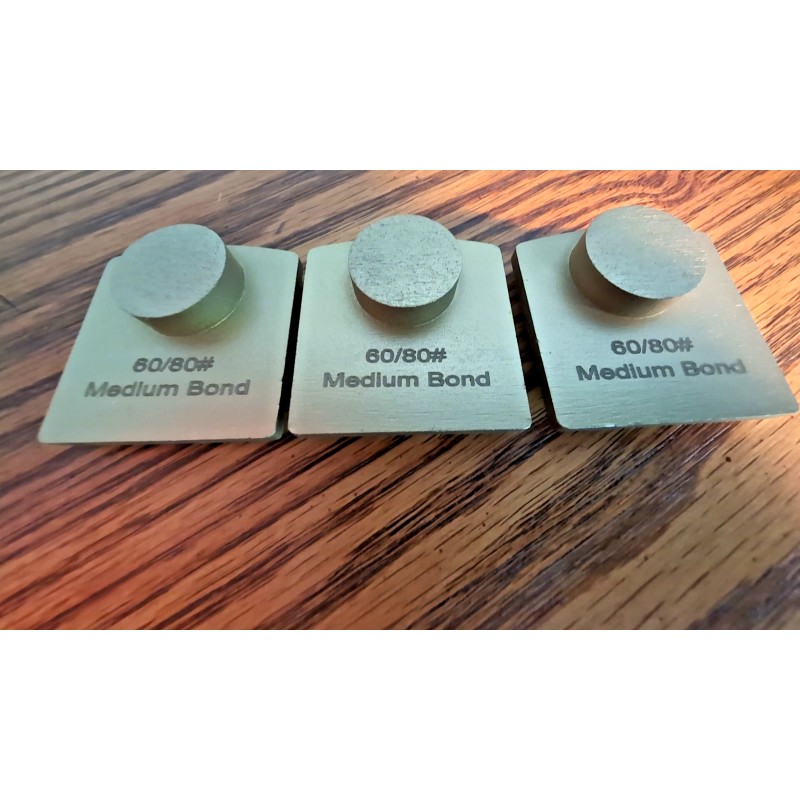 Virginia Abrasives #425-H08687 Trapezoid Single Dot Grinder Tooling, 3Pack