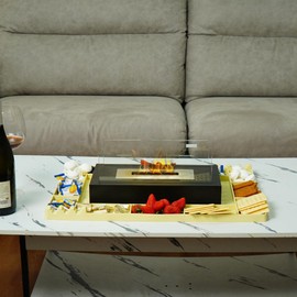 Silicone Mat for Solo Stove Mesa XL&Tabletop Fire Pit, Heat-Resistant Grill Mat, Indoor Fireplace Accessories, Portable Cooking Pad for Smores Maker, Deck, Patio, BBQ,Cooking,and Outdoor Use-Beige