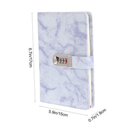 Operitacx Password Lock Writing Notebook for Girls A5 Portable Diary Book Gentle Paper for Students