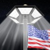 Flag Pole Light Solar Powered Top Mount, 2000Lumen IP67 Waterproof