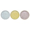 Bloomingville Patrizia Small Plates Blue Yellow Purple Ceramic Set of