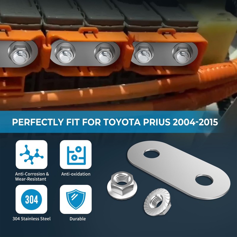 Hybrid Battery Stainless Bus Bars & Flange Nuts with Wire
