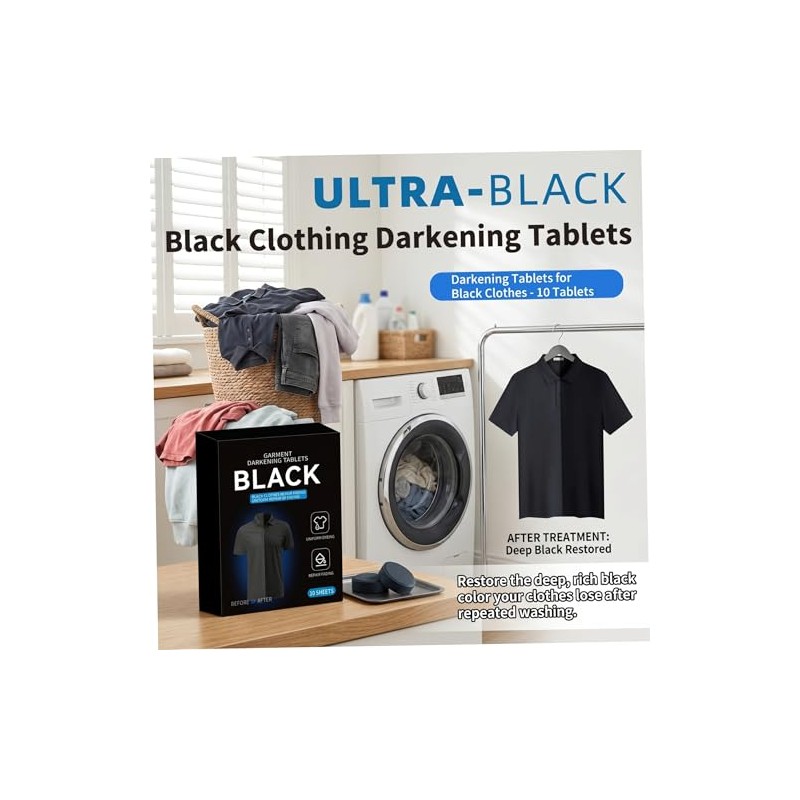 Tinte Negro Para Ropa, 10 Piezas De Tabletas De Tinte
