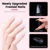 1400 Pcs 3 Styles Clear Nail Tips, Pre-shaped Acrylic Press