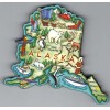 ALASKA ARTWOOD STATE MAP MAGNET DENALI FAIRBANKS JUNEAU SKAGWAY