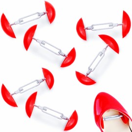 Virtue morals 3 Pairs Mini Shoe Stretchers, Adjustable Men Women Shoe Widener Expander Shaper (Red)