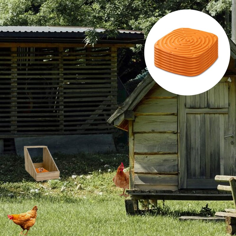 Pack of 8 Chicken Nesting Box Pads, Washable Nesting Pads