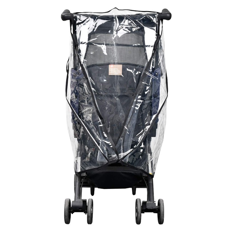 Stroller Rain Cover, Universal Black Clear Baby Travel Weather Shield