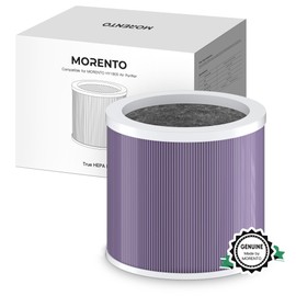 MORENTO HY1800 Genuine Air Purifier Replacement Filter, Ture HEPA Filter for HY1800 Air Purifier, Efficiency Activated Carbon, 1 Pack, Smoke Version